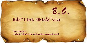 Bálint Oktávia névjegykártya
