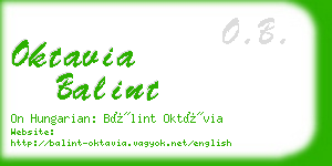 oktavia balint business card